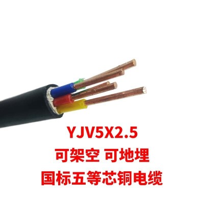 铜芯电力电缆低压电缆YJV5芯电缆铠装地埋铜芯电缆图2