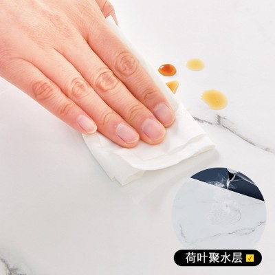 仿大理石卷材墙纸ins风自粘瓷砖贴防水防油防撞壁纸自粘墙贴PVC