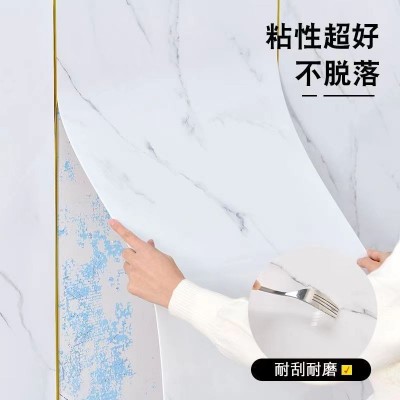 新款鎏金仿瓷砖大理石墙贴背景墙3d立体铝塑板泡沫贴纸自粘壁纸图2