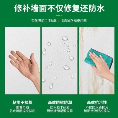 防水防潮补墙膏墙面修补膏白色环保无味家用内墙涂料裂缝修复神器图4