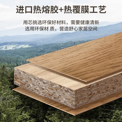批发同色柜体板颗粒板全屋门墙柜一体多层板家装用木板材杨木材质图2