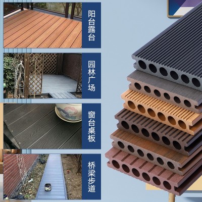 户外木塑系列定制景区园林生态塑木长城板栈道别墅庭院自拼接地板图5
