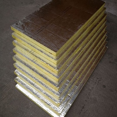 管道耐火耐高温铝箔离心玻璃棉保温板a级防排烟玻璃棉板防火包裹图2