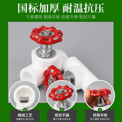 截止阀25升降式63ppr水管闸阀门开关卡簧加厚铜芯热熔水管配件pif图3