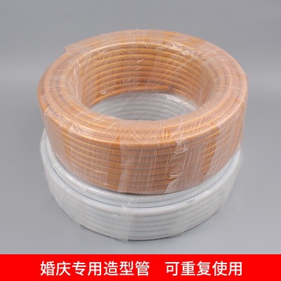 婚庆道具PVC管 舞台背景造型管婚礼路引异形架子装可弯可直铝塑管图3
