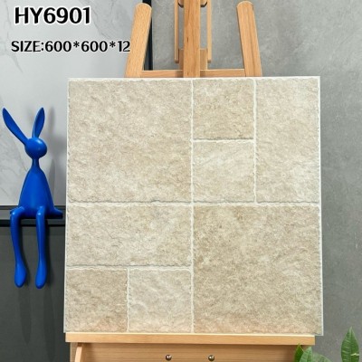 新款莱姆石庭院砖 加厚仿古砖600*600户外花园小区超防滑耐磨地板图3