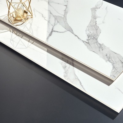 柔光卡拉拉白全瓷大理石瓷砖600×1200 客厅地砖背景墙卫生间瓷砖图4