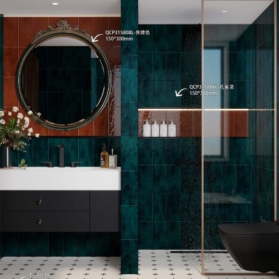 法式厨房卫生间复古全瓷亮光手工砖咖啡奶茶店商业空间墙砖150300图3