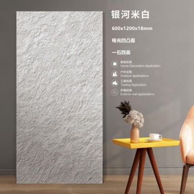 银河石英砖18厚凹凸面景墙砖板岩面PC砖户外防滑地砖自然面仿石砖图2