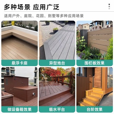 露台塑木地板户外防腐木塑地板室外二代共挤花园庭院防水塑木地板图3