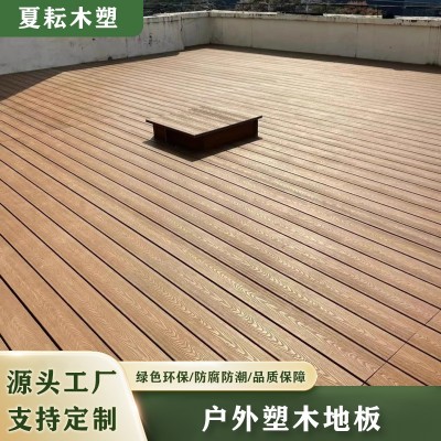 二代共挤塑木地板室外阳台走廊自铺地板花园地面改造防腐木塑地板图3