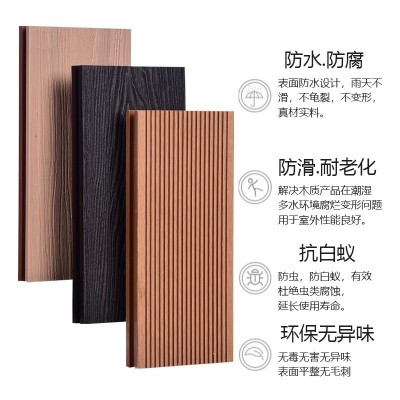 户外塑木地板自铺露台木塑地台室外地板防腐木塑料阳台庭院花园板图4