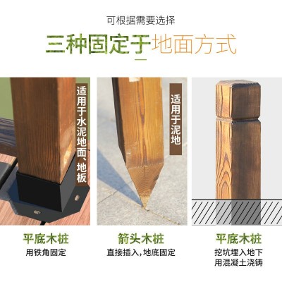 厂家直销防腐木栏杆室外围栏护栏格栅网格草坪栅栏田园加厚装饰篱图4