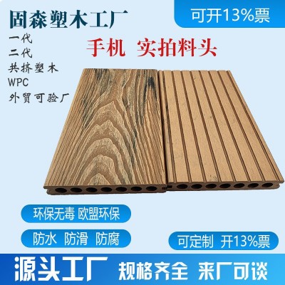 WPC混色流母木塑地板实心塑木庭院防腐一代共挤室外地面环保防腐图3