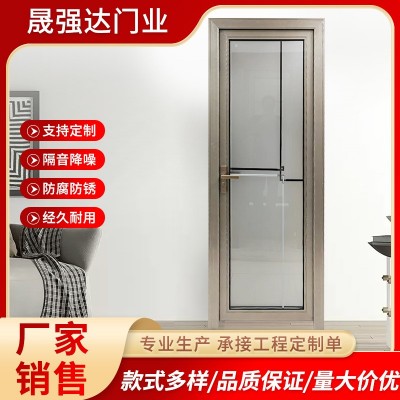 卫生间门铝合金双玻璃单包平开门厨房厕所门卫浴门现代简约入户门图1