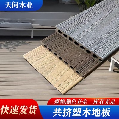 佛山共挤塑木地板户外阳台自铺防水防腐别墅露台塑木地板室外室内图2