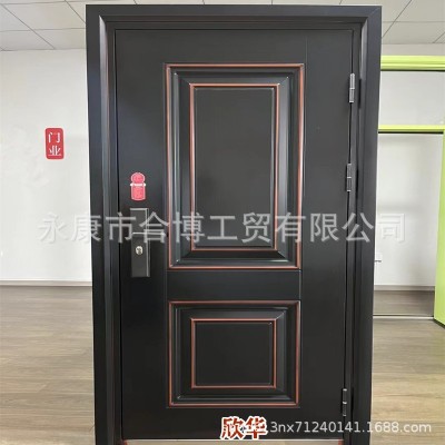 现货外贸工程门学校门进户门入户钢质门防盗门宾馆公寓门工厂直销图1