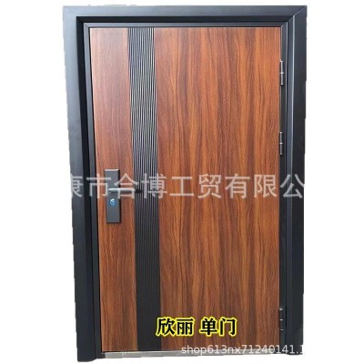 厂家批发外贸钢制安全工程防火防盗门办公室家庭入户门酒店公寓门图5