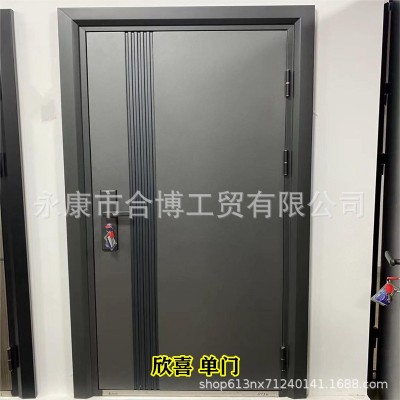 厂家批发外贸钢制安全工程防火防盗门办公室家庭入户门酒店公寓门图4