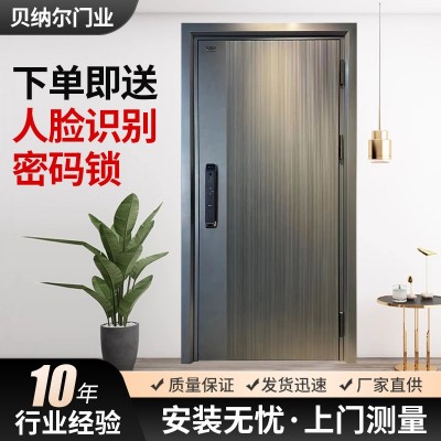 铸铝入户门工厂别墅双开大门商品房智能防盗精雕子母防爆一门一景图2