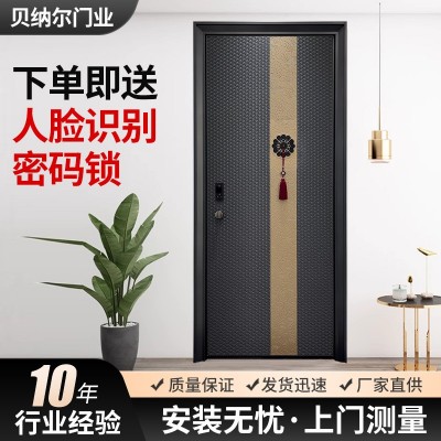 铸铝装甲门单开门入户门别墅双开大门商品房智能防盗防爆别墅家用图3