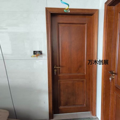 佛山卡斯拉纯原木门房间平开门实木烤漆门红樱桃卧室门别墅阳台图2