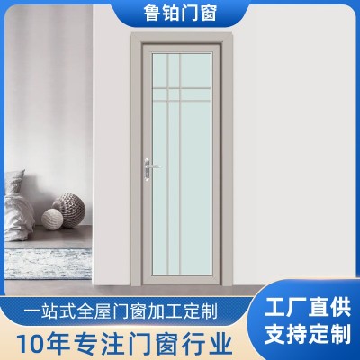 轻奢简约窄边平开门厕所门铝合金阳台门家用洗手间浴室平开门图5