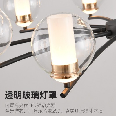 北欧意式现代极简客厅吊灯 简约创意高端LED别墅餐厅卧室中山灯具图3