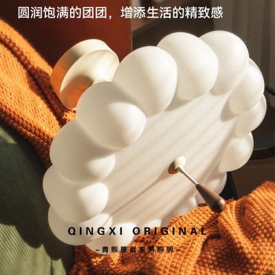 云朵灯美拉德风卧室灯吸顶灯法式中古主卧灯儿童房灯具书房南瓜灯图3