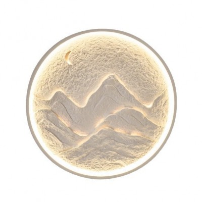 现代简约明装石膏灯北欧创意卧室床头灯客厅茶室背景墙led壁灯图3