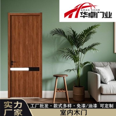 出口木门非洲欧洲南美中东PVC MDF 木门批发免漆室内卧室木门图4