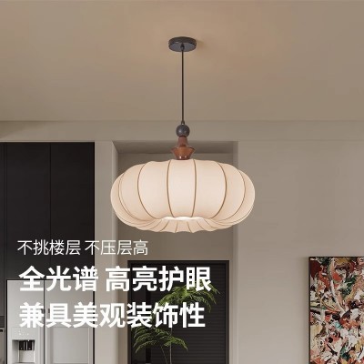 法式复古卧室吊灯中古南洋风南瓜床头灯新中式禅意餐厅茶室房间灯图2