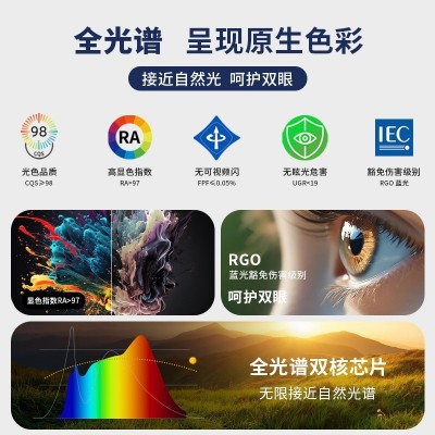卧室吸顶灯中古风美式复古主卧全光谱房间灯具法式现代简约书房灯图4