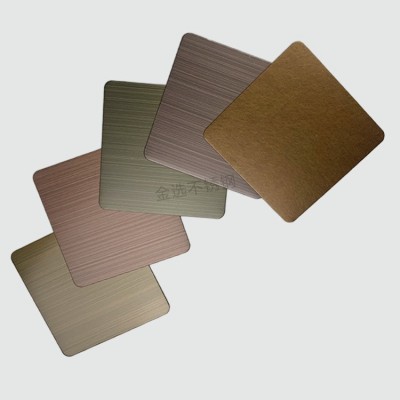 仿古铜不锈钢板 拉丝青古铜乱纹红古铜发黑纳米色油黄古铜镀铜板图5