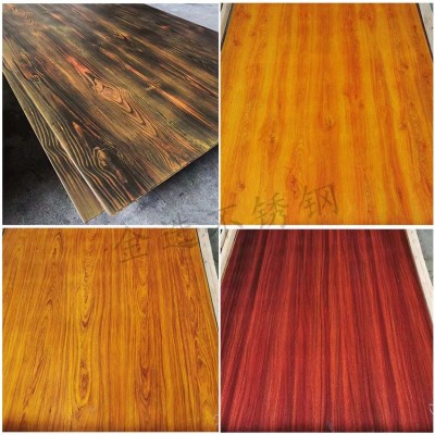 转印木纹不锈钢板榉木香樟柚木橱柜消防栓生态橡木背景墙装饰批发图5