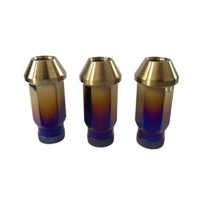 源头工厂 Gr5 TC4 钛合金烧蓝汽车轮毂螺母 钛螺母 钛合金螺母图3