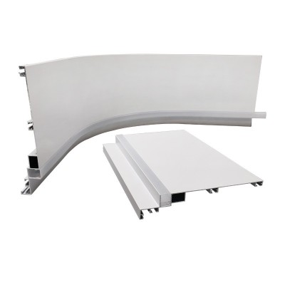 蜂窝板二级铝梁集成吊顶客厅无尘弧面发光圆弧形转角铝梁厂家批发图4