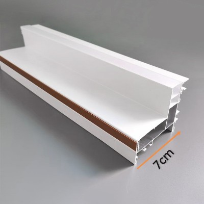 集成吊顶二级顶铝梁蜂窝板轻奢风错层客厅餐厅吊顶发光灯槽型材图5