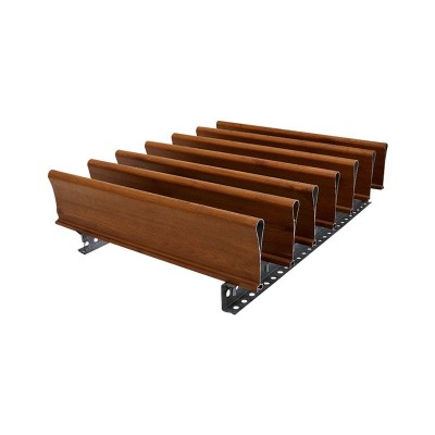 仿木纹滴水挂片防潮铝片天花V型铝材鹰嘴幕墙装饰子弹头铝扣板图4