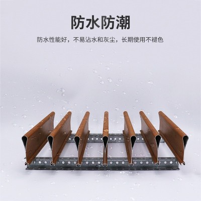 仿木纹滴水挂片防潮铝片天花V型铝材鹰嘴幕墙装饰子弹头铝扣板图5