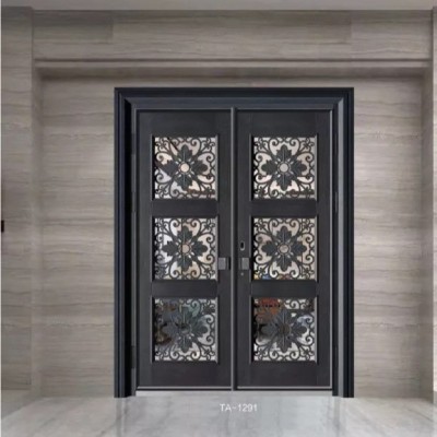 厂家生产：别墅高档铜门、仿铜门、不锈钢仿铜门、铝仿铜、铝艺门