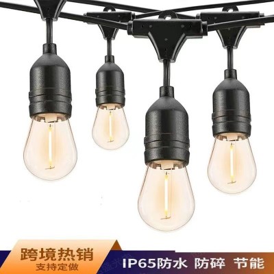 跨境新款户外露营氛围灯串防水太阳能氛围装饰庭院灯S14串灯批发图4