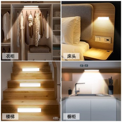 亚马逊无线遥控感应灯免布线USB充电款小夜灯智能LED感应衣柜灯图2