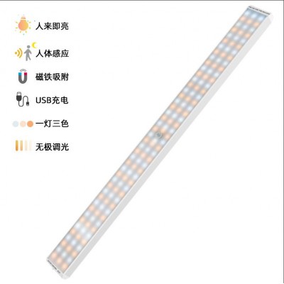 跨境智能人体感应灯LED橱柜灯免布线充电人走即灭走廊小夜灯批发图3