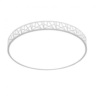 薄款圆形LED吸顶灯现代简约白鸟巢卧室灯大气客厅灯铁艺书房灯饰图4