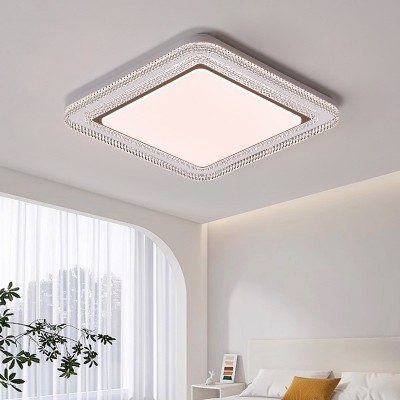 客厅灯 led吸顶灯轻奢餐厅仿水晶圆形灯具现代简约创意卧室房间灯图2