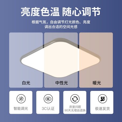 客厅灯现代简约大气2023新款主灯led吸顶灯流行大灯办公护眼灯具图4