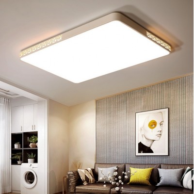 led圆形吸顶灯长方形客厅灯大灯现代简约大气卧室灯书房薄款灯具图5