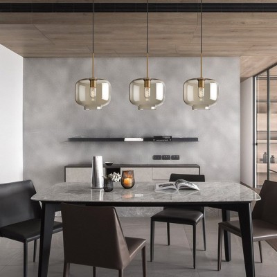 现代简约个性化吧台餐厅咖啡厅吊灯卧室楼梯酒店玻璃吊灯一件代发图2