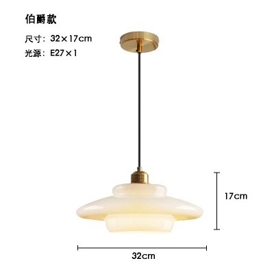 美式工业风玻璃单头床头吧台民宿前台小洋楼工作室卧室餐厅小吊灯图5